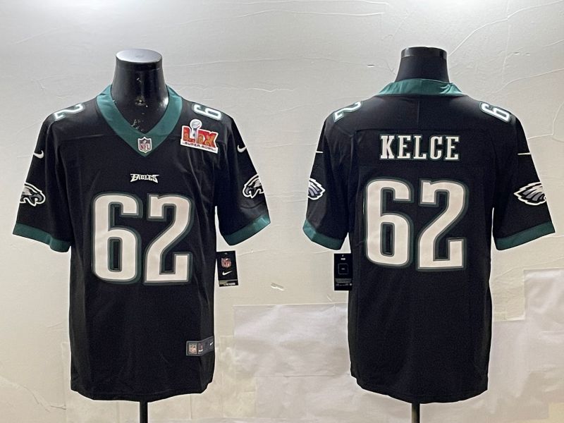Men Philadelphia Eagles #62 Kelce Black Second generations 2025 Nike Vapor Limited NFL Jersey style 2->philadelphia eagles->NFL Jersey